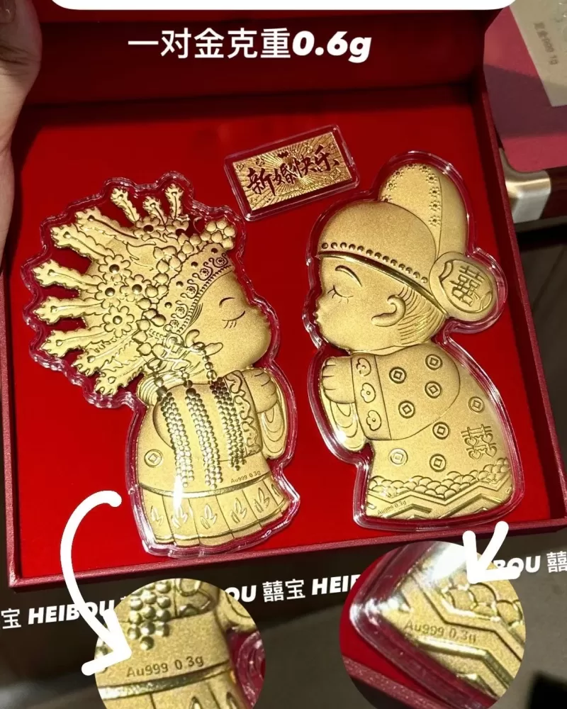 Q版拜堂夫妻-造型金钞