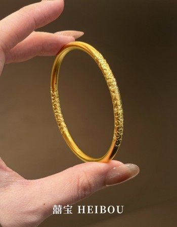 【3D硬金】卷草纹-手镯