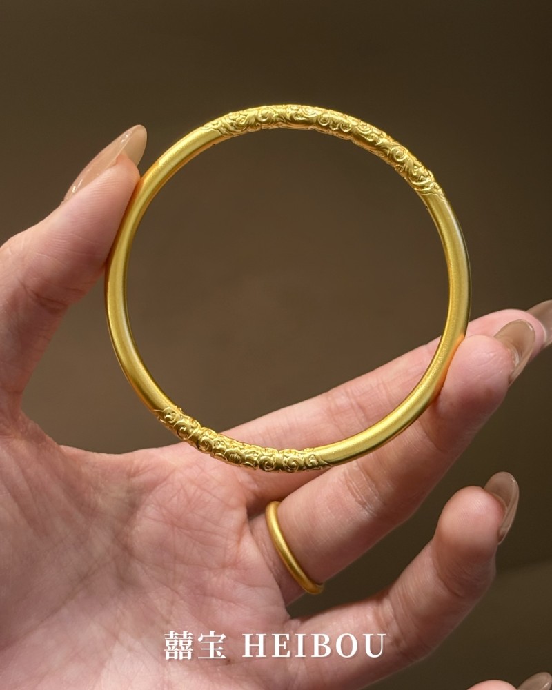 【3D硬金】卷草纹-手镯