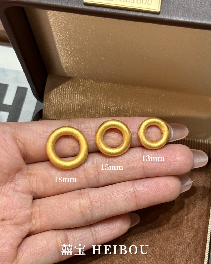 【3D硬金】素圈平安扣