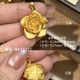 金玫瑰花-吊坠（小号） 