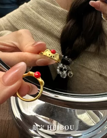 【3D硬金】苹果宾狗戒指