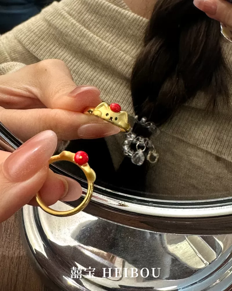 【3D硬金】苹果宾狗戒指