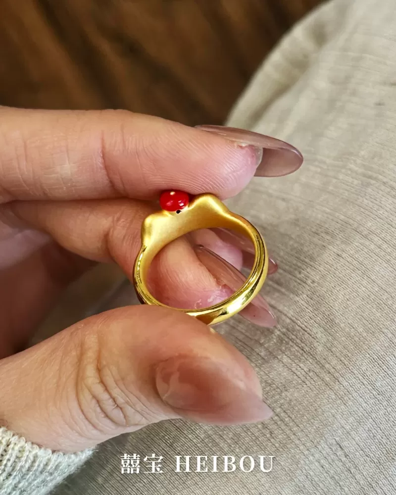 【3D硬金】苹果宾狗戒指