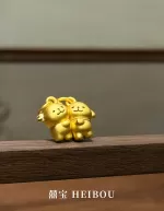 【3D硬金】贴贴线条小狗-吊坠（磁吸）