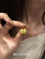 【3D硬金】贴贴线条小狗-吊坠（磁吸）