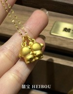 【3D硬金】贴贴线条小狗-吊坠（磁吸）