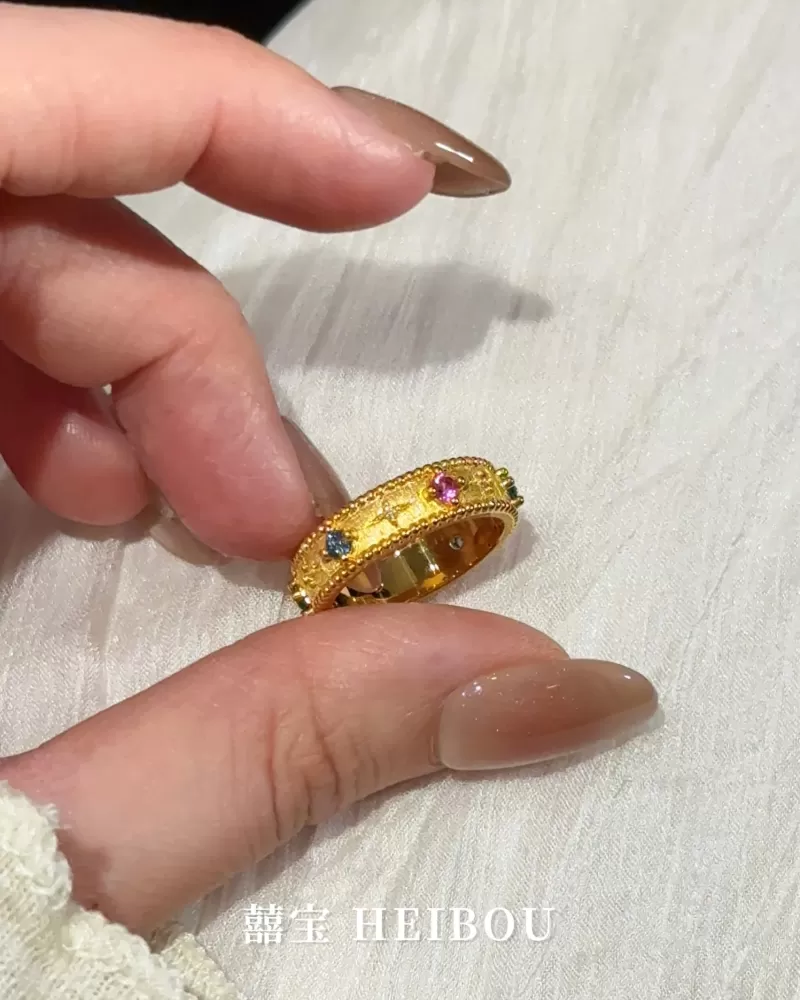 【5D工艺】彩钻八芒星戒指