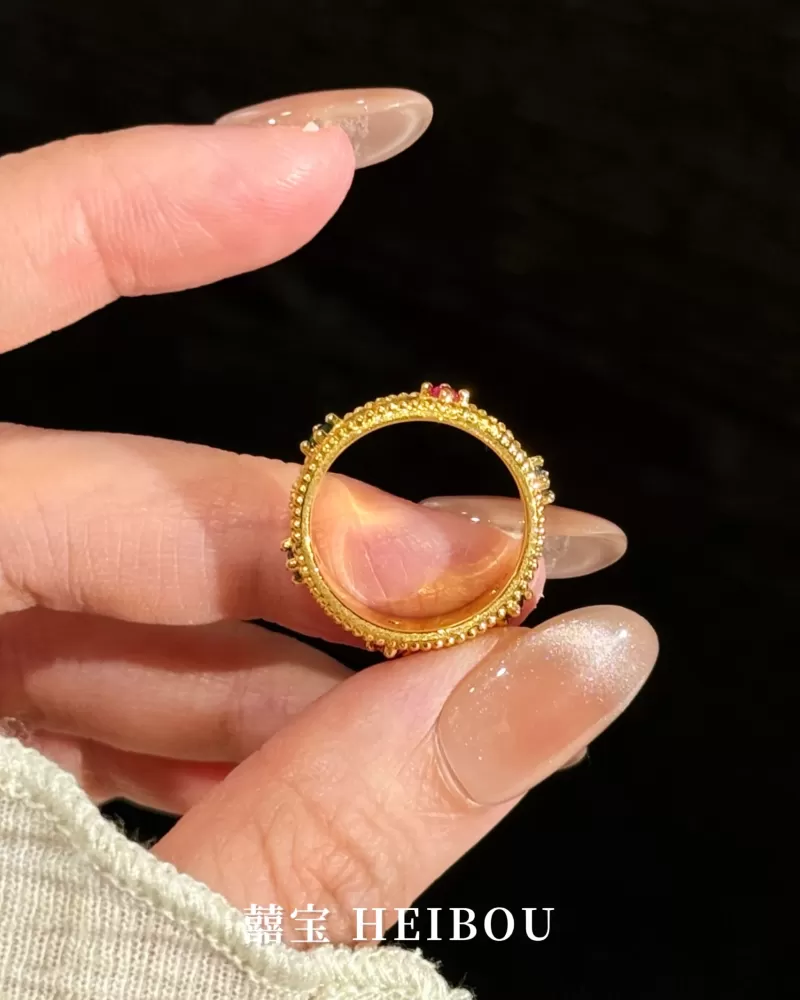 【5D工艺】彩钻八芒星戒指