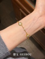 【5D硬金】LV四花白贝母-手链