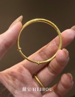 【5D硬金】光面素圈-宝宝手镯