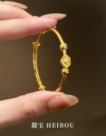 【5D硬金】如意福珠-宝宝手镯