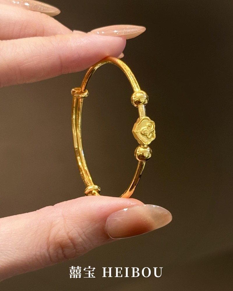 【5D硬金】如意福珠-宝宝手镯