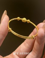 【5D硬金】如意福珠-宝宝手镯