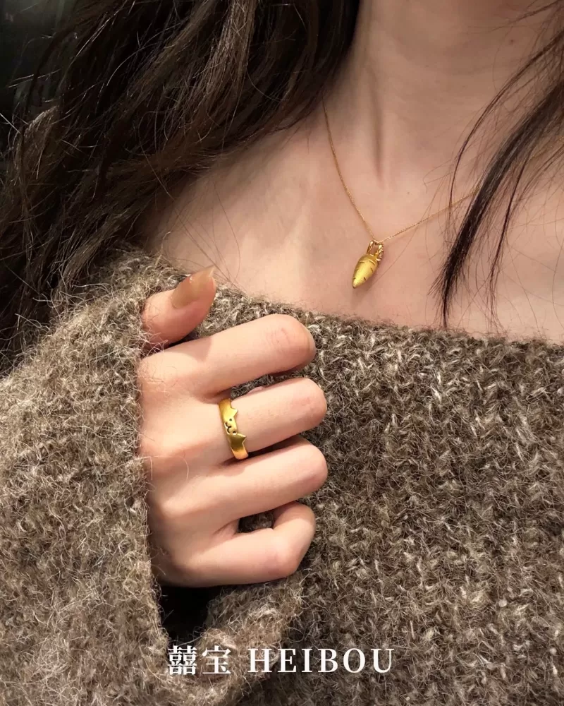 【5D硬金】招财猫爪喵喵-戒指