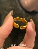 【5D硬金】招财猫爪喵喵-戒指