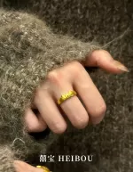 【5D硬金】招财猫爪喵喵-戒指