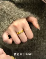 【5D硬金】招财猫爪喵喵-戒指