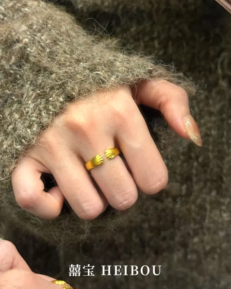 【5D硬金】招财猫爪喵喵-戒指