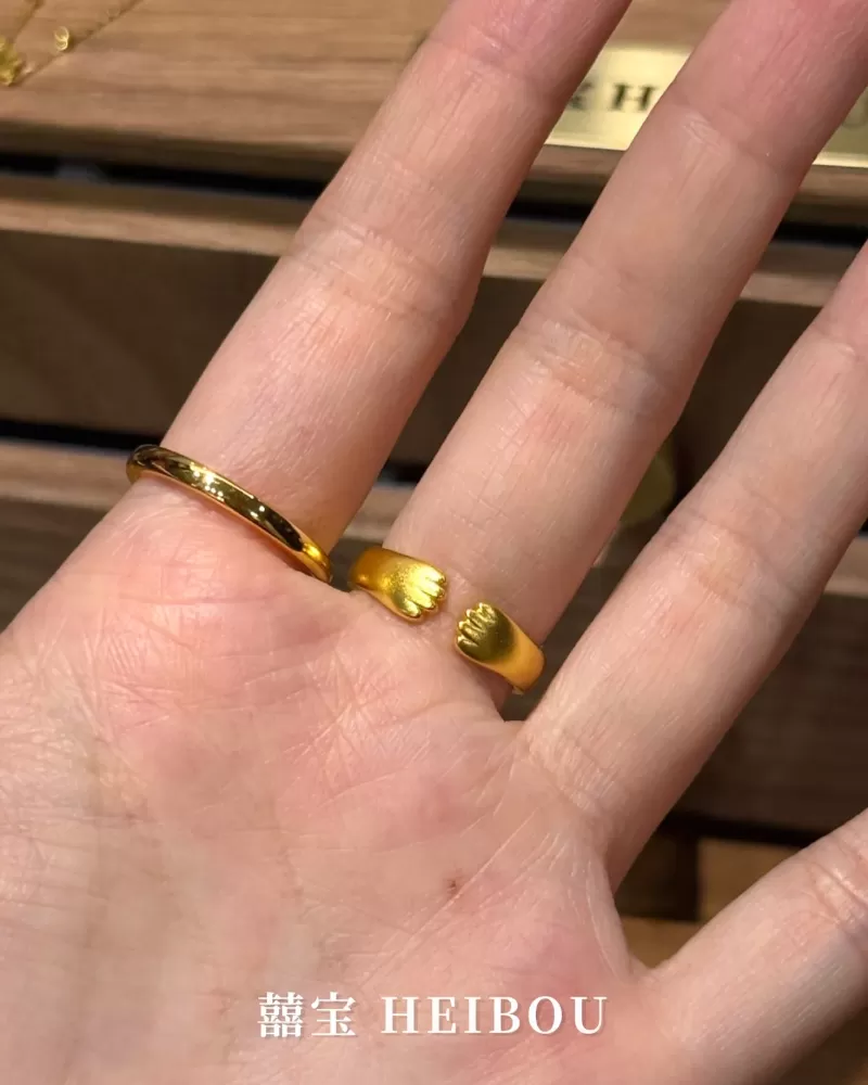 【5D硬金】招财猫爪喵喵-戒指