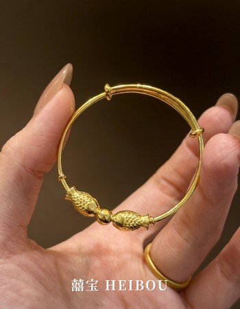 【5D硬金】明珠双鲤-宝宝手镯