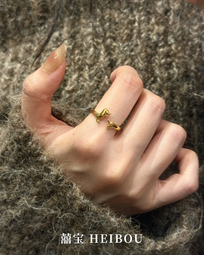 【5D硬金】腊肠小狗-戒指