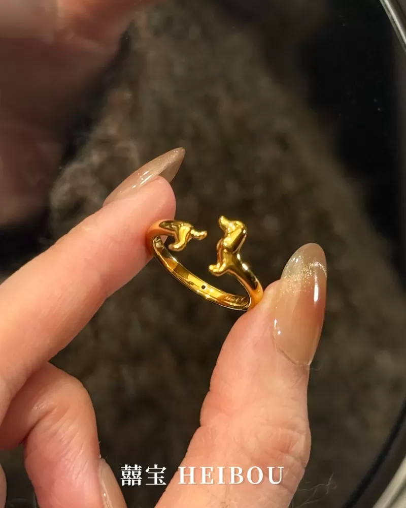 【5D硬金】腊肠小狗-戒指