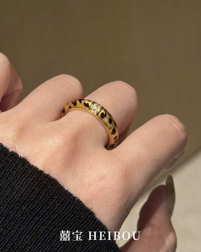 【5D镶嵌】点钻豹纹戒指