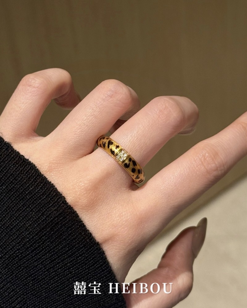 【5D镶嵌】点钻豹纹戒指