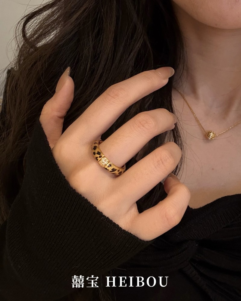 【5D镶嵌】点钻豹纹戒指