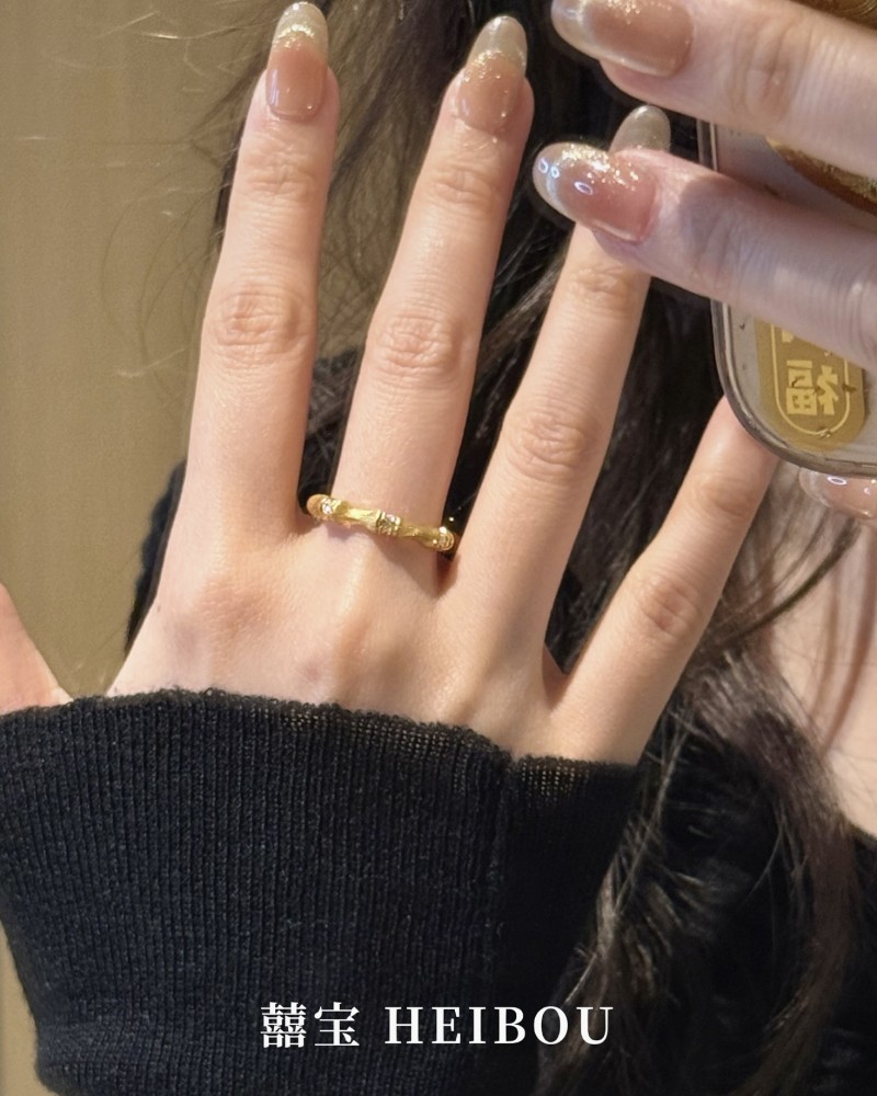 【5D镶嵌】竹节拉丝戒指