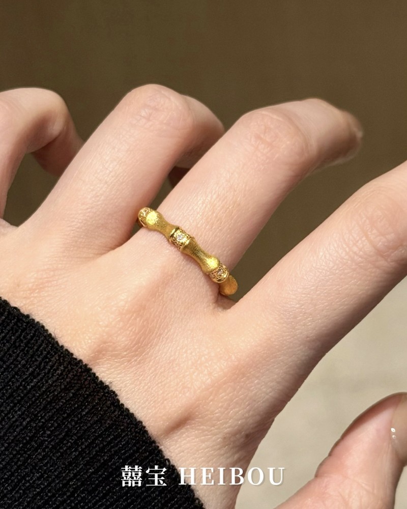 【5D镶嵌】竹节拉丝戒指