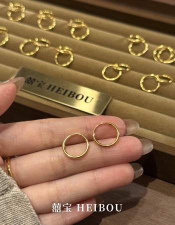 【5G实心】光面圆环-耳环