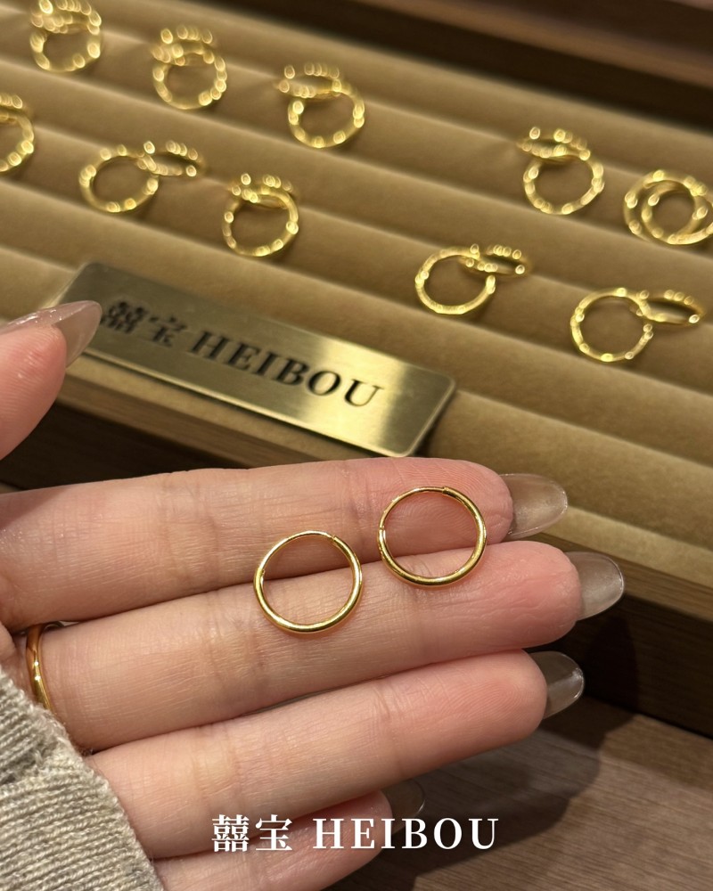 【5G实心】光面圆环-耳环