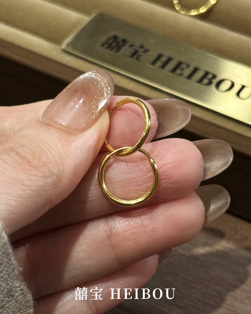 【5G实心】光面圆环-耳环