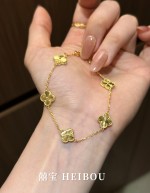 【5G实心】全金五花四叶草-手链