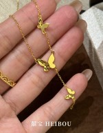 【5G实心】鱼鳞蝴蝶项链