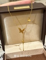 【5G实心】鱼鳞蝴蝶项链
