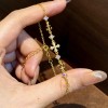【5G实心】鸢尾花克罗心-镶嵌手链