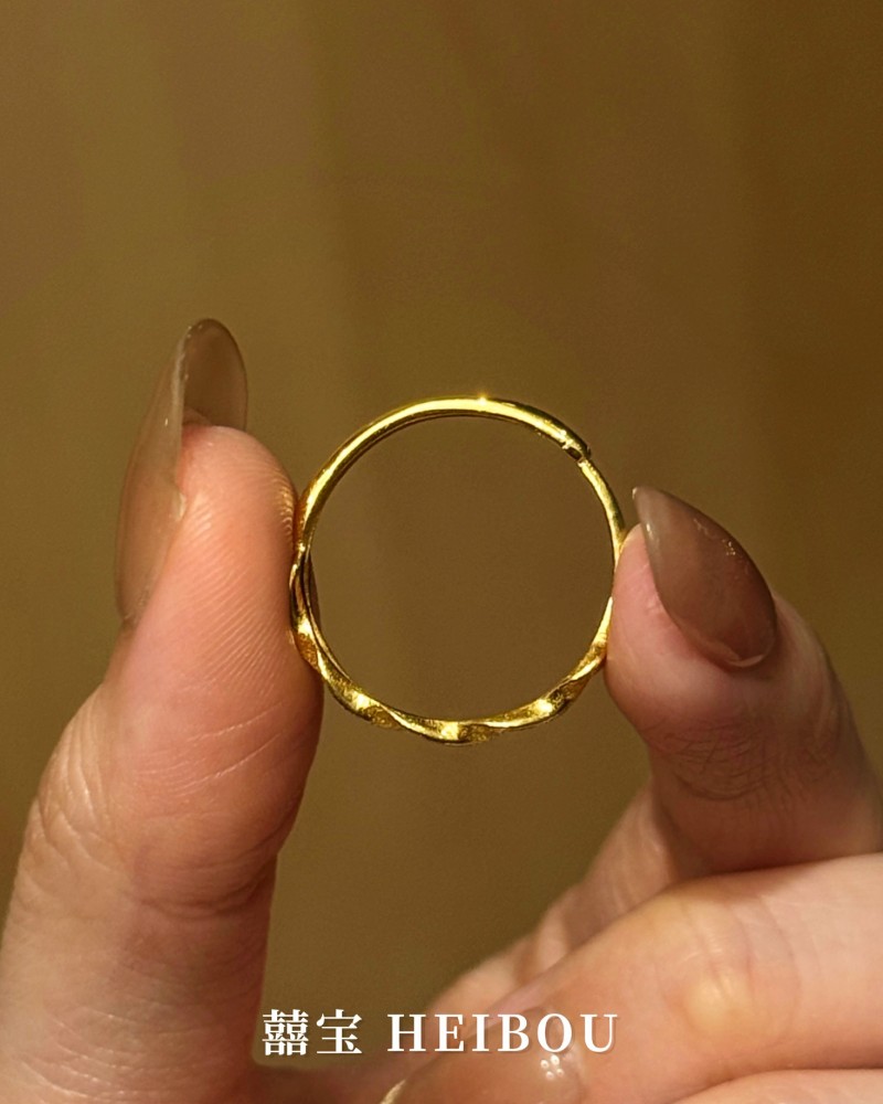 【5G实心】麦穗戒指（可调节）