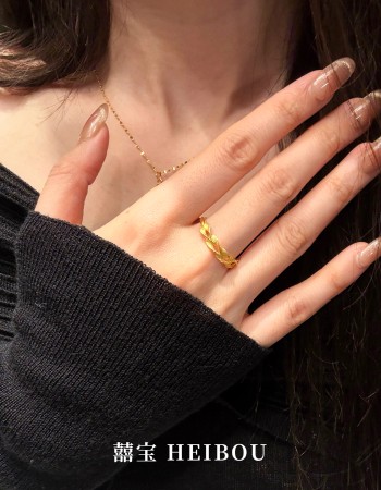 【5G实心】麦穗戒指（可调节）