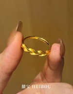 【5G实心】麦穗戒指（可调节）