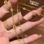 【5G实心】三金币葫芦手链