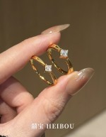 【6D镶嵌】公主方钻戒指