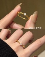 【6D镶嵌】公主方钻戒指