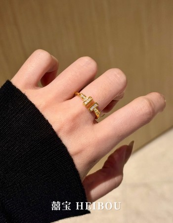 【6D镶嵌】双T戒指