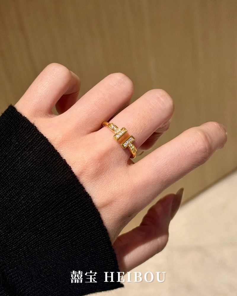 【6D镶嵌】双T戒指