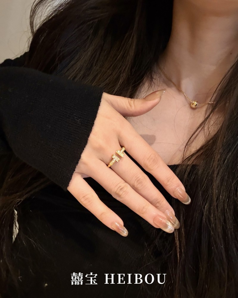 【6D镶嵌】双T戒指