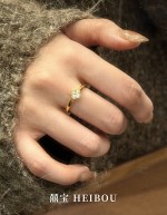 【6D镶嵌】四叶草单花戒指