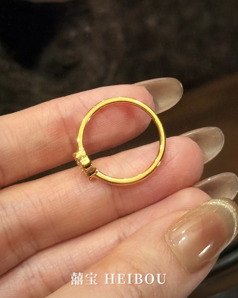 【6D镶嵌】四叶草单花戒指